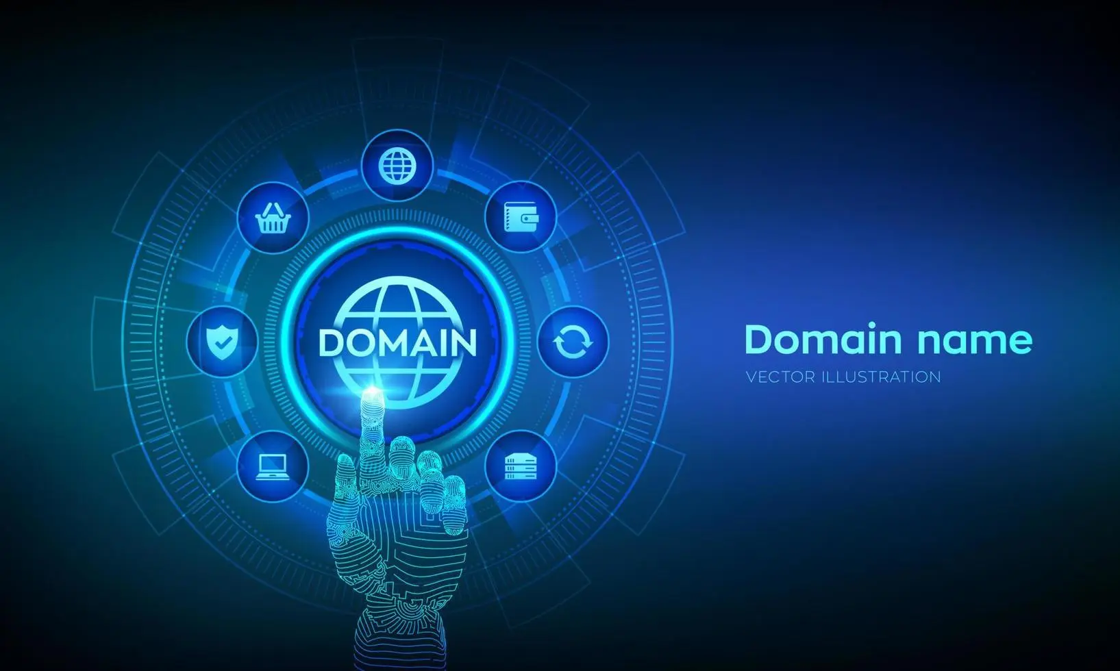 نمای گرافیکی از تبدیل نام دامنه به آدرس IP توسط سیستم DNS