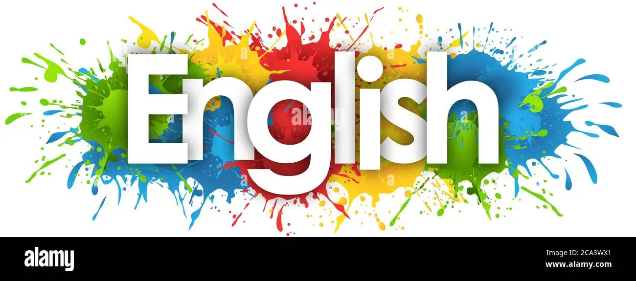 کلمات انگلیسی در پسزمینه آبی با حروف پراکنده