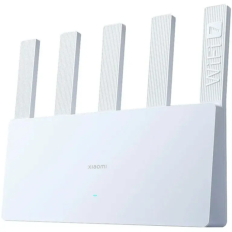 نمای داخلی یک روتر مدرن با نشان Wi-Fi 6 و قطعات الکترونیکی