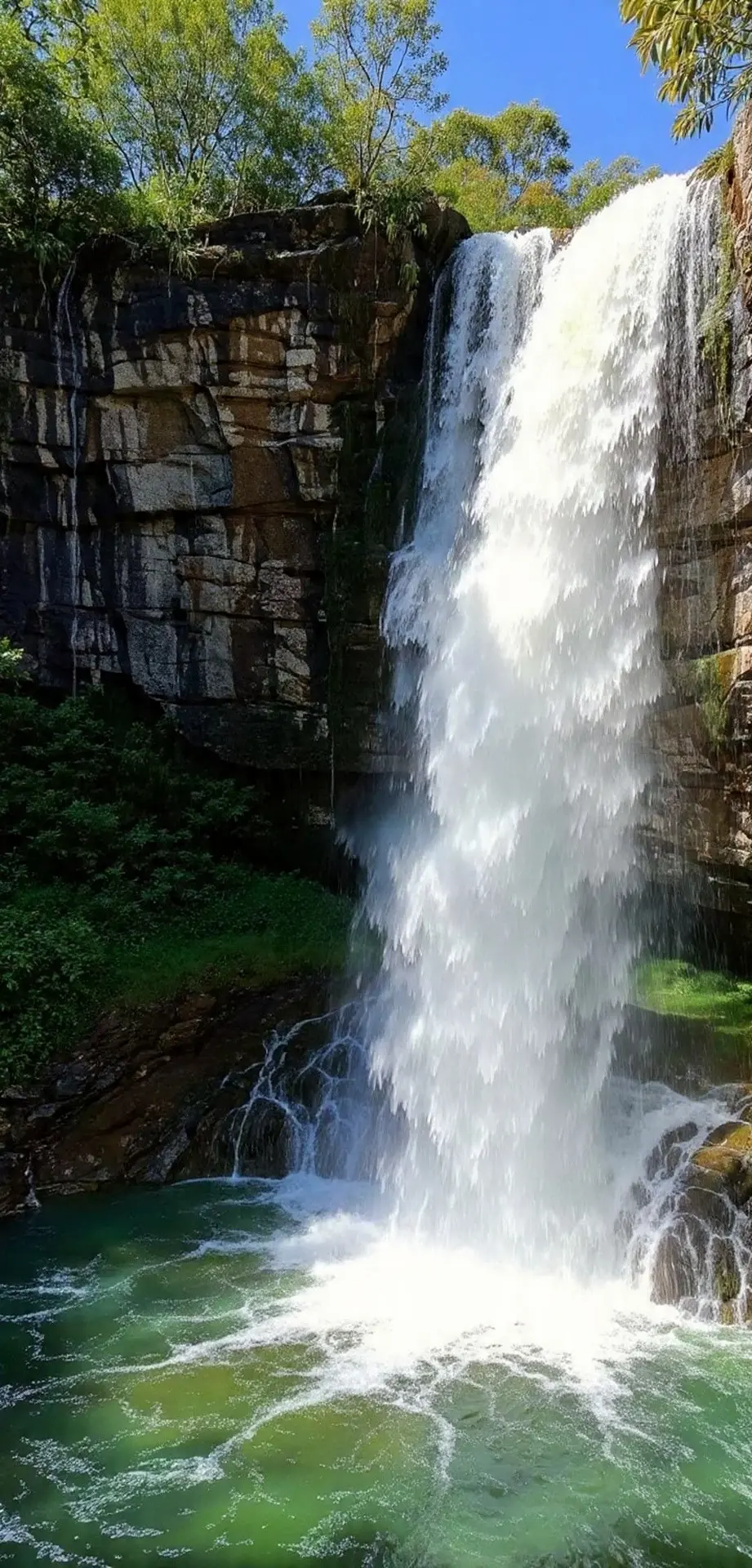 منظره کوهستانی و جنگلی اطراف آبشار بیشه