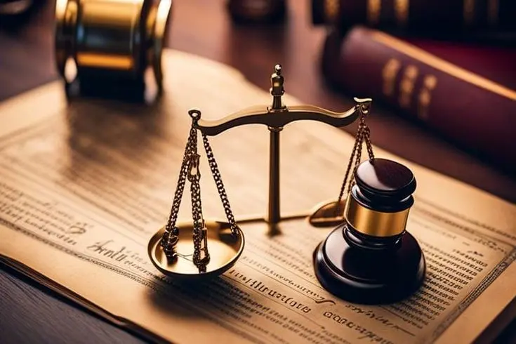 وکیل در حال بررسی اسناد حقوقی و تحلیل پرونده