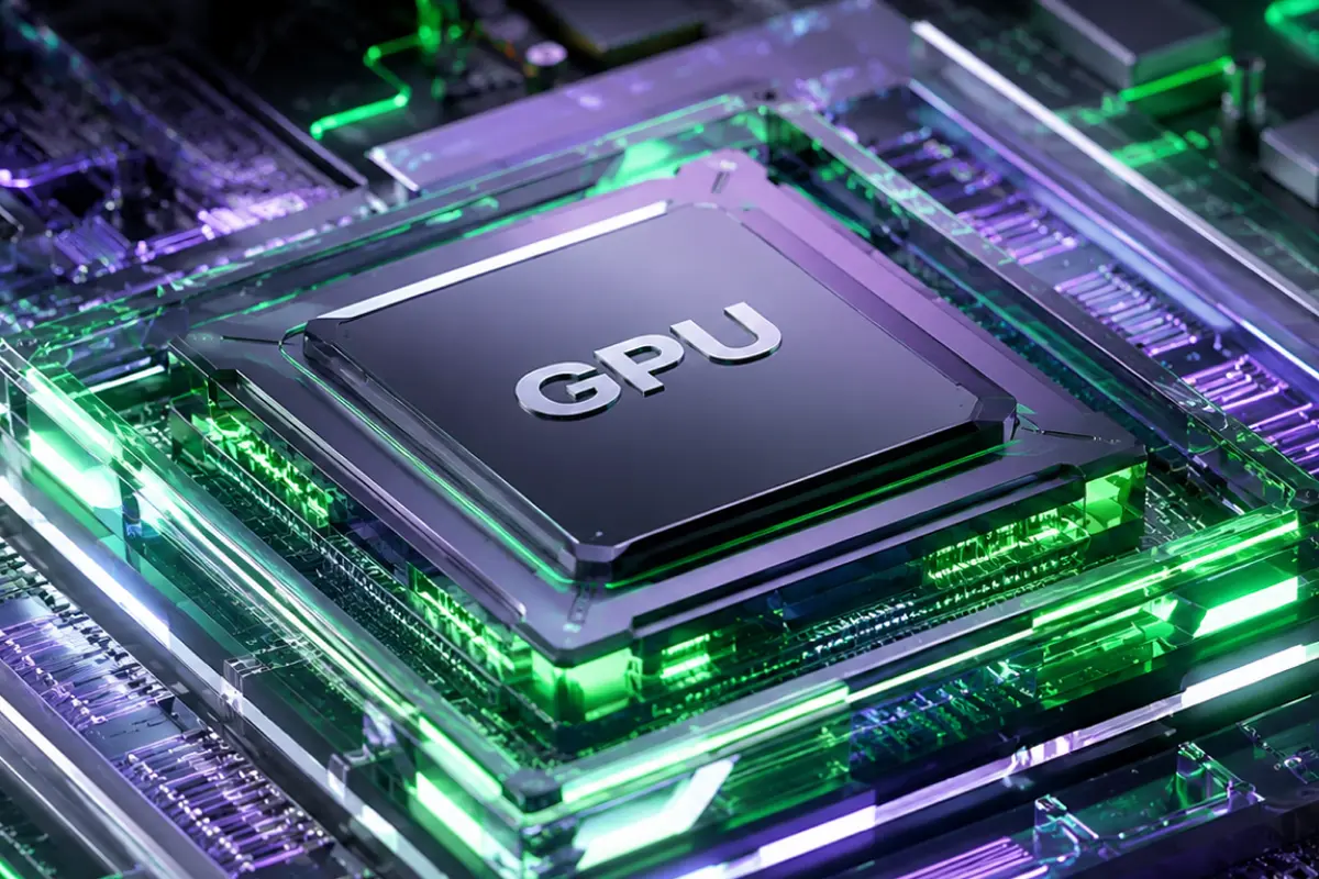 یک سرور GPU با کارتهای گرافیکی متعدد برای پردازش دادههای هوش مصنوعی