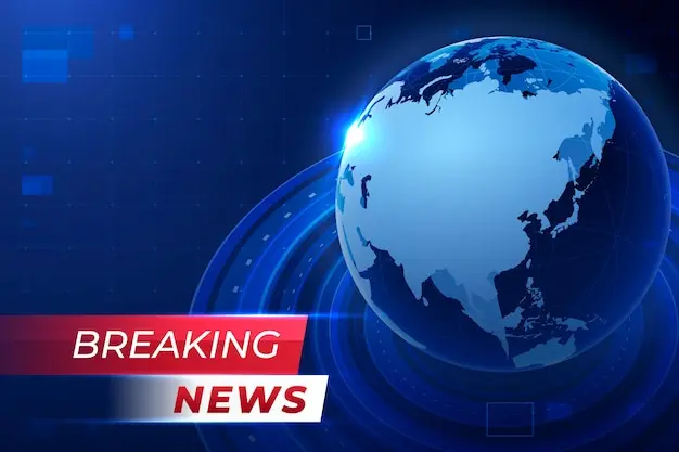 پنل خبری با زمینه گرادیان و سبک breaking news