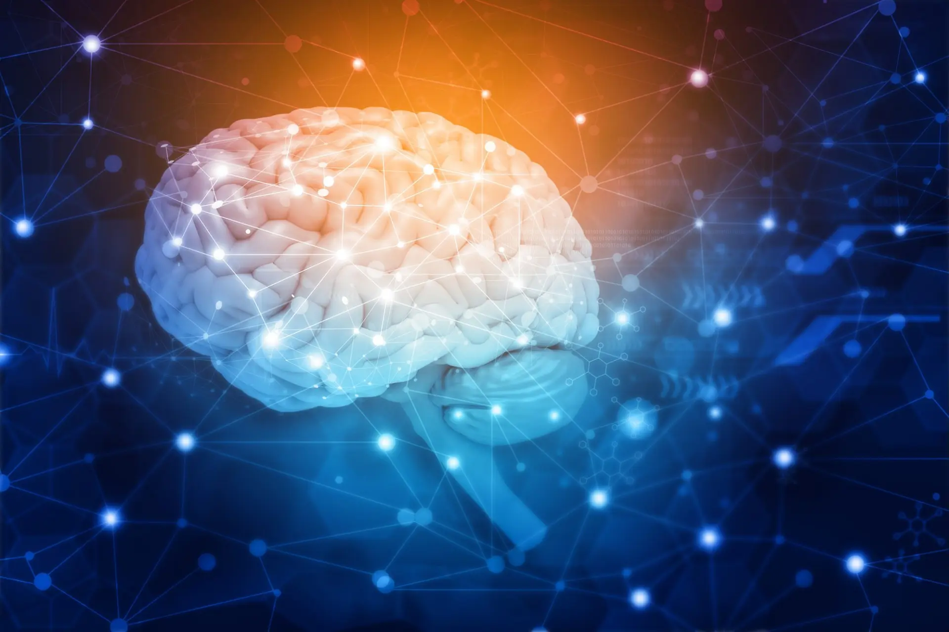 الکترودهای EEG روی سر یک فرد برای ثبت فعالیت الکتریکی مغز