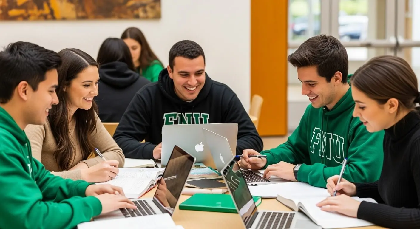 Students taking notes during a study session