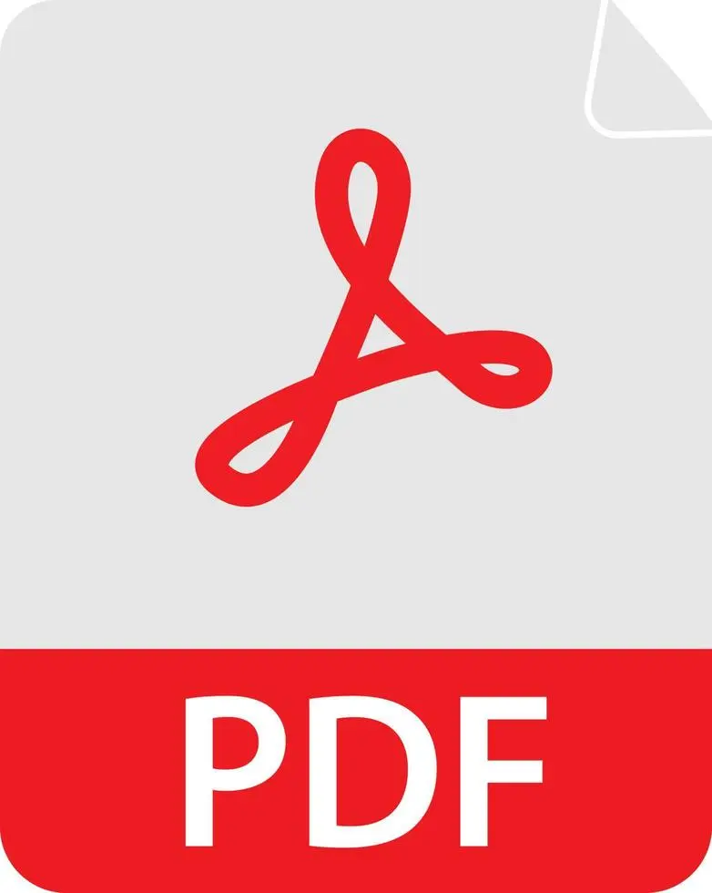 نماد فایل PDF با زمینه سفید و طراحی ساده و مدرن