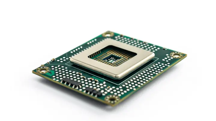 تراشه پردازنده CPU با طراحی مدرن و جزئیات الکترونیکی