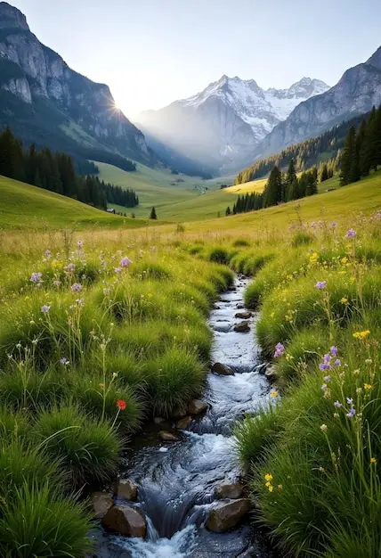 منظره طبیعی زیبا از کوهستانهای اطراف تهران
